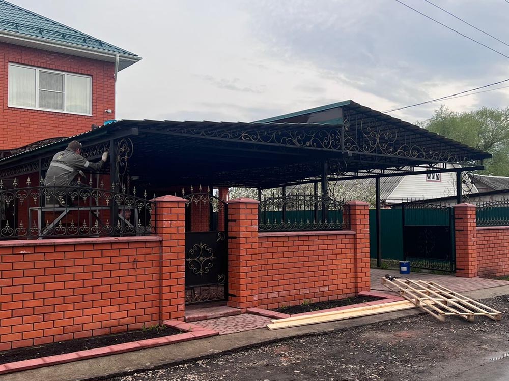 Навес на 2 машины